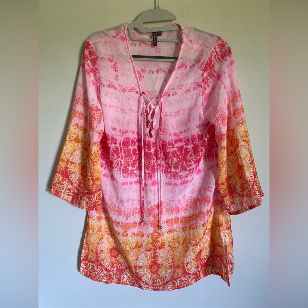 Portocruz Tie Dye Boho Hippie Tunic Size S